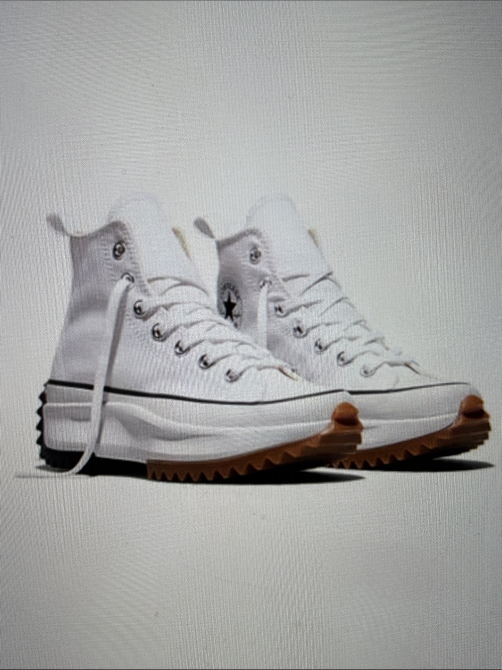 Converse Run Star High-Top Platform Canvas Sneakers White Size 5.5 never worn
